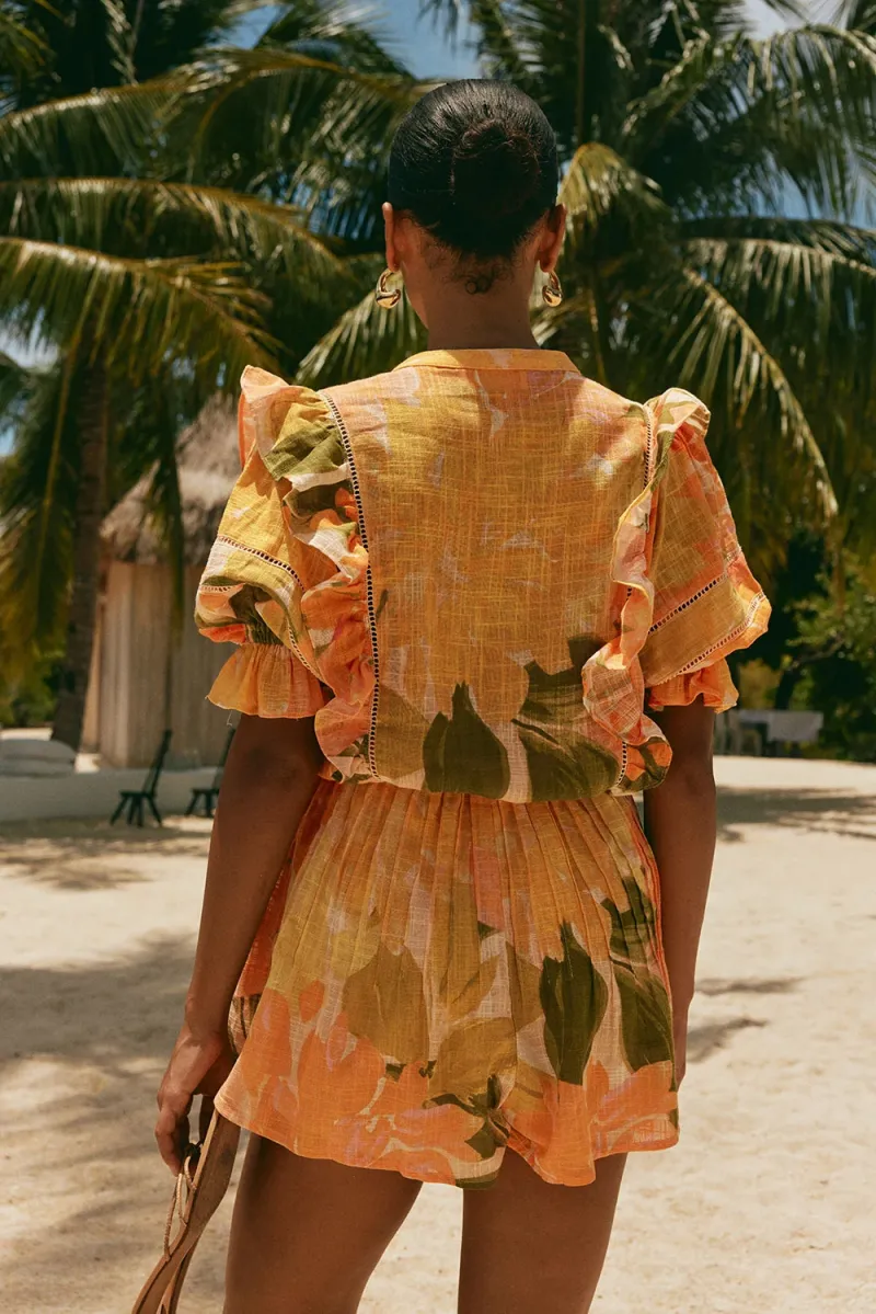 Orange Resort Print Playsuit - Image 5
