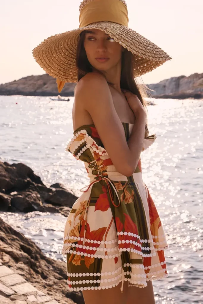 Orange Strapless Playsuit