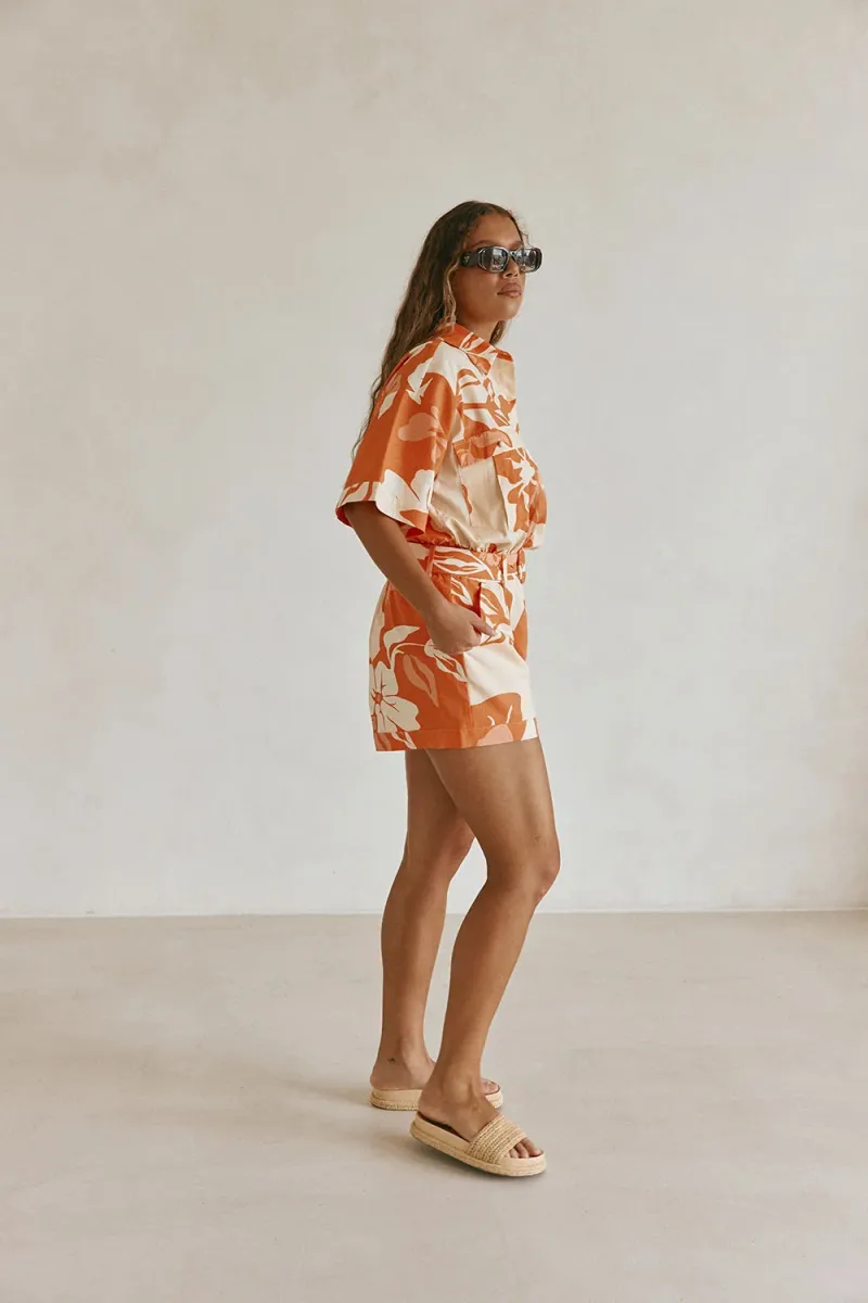 Tan Floral Playsuit - Image 5
