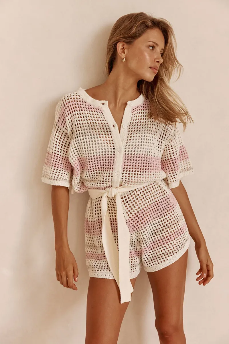 Cream Crochet Playsuit - Image 3