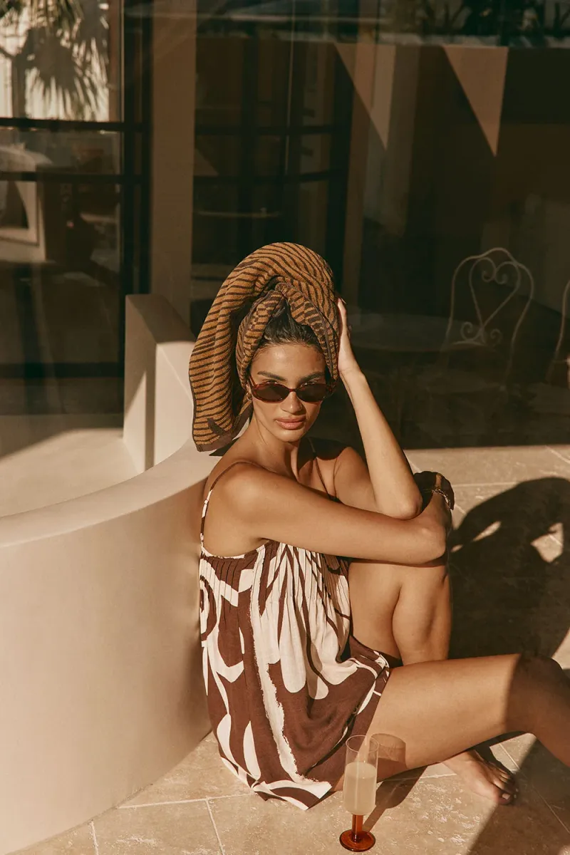 Brown Ruffled Playsuit - Image 3