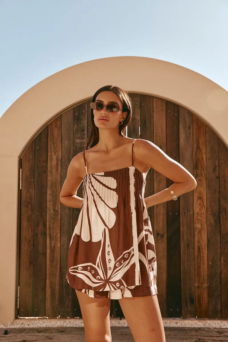 Brown Ruffled Playsuit - Image 5