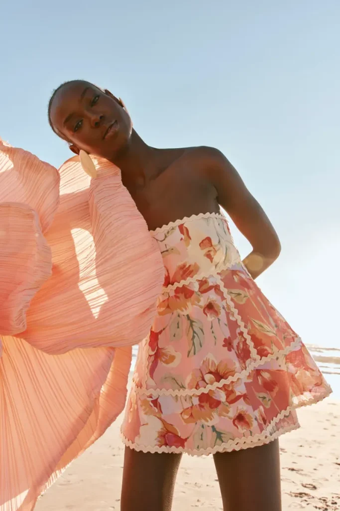 Pink Ruffled Playsuit