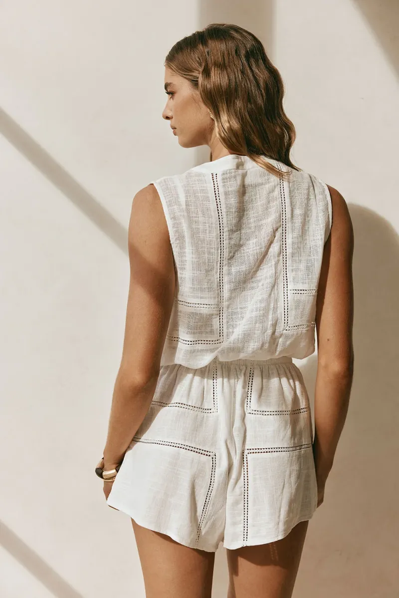White Boxy Playsuit - Image 4