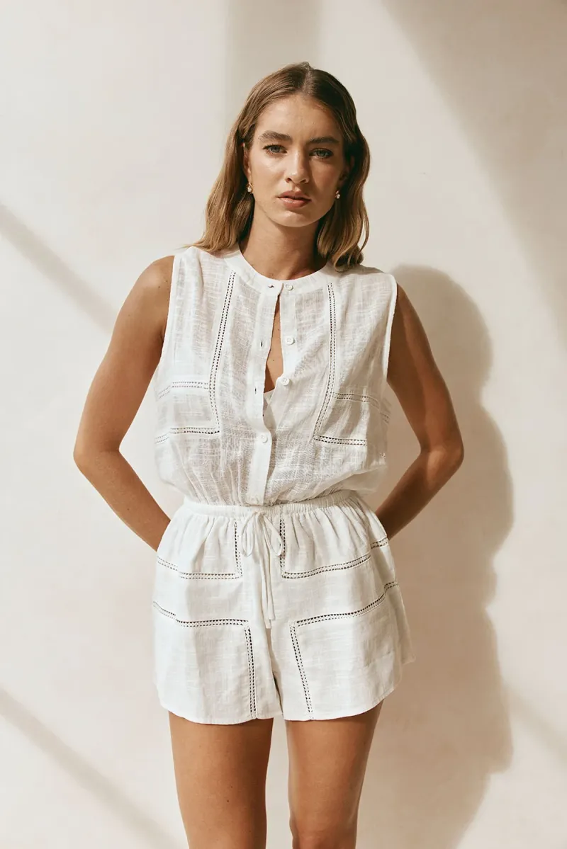 White Boxy Playsuit - Image 5