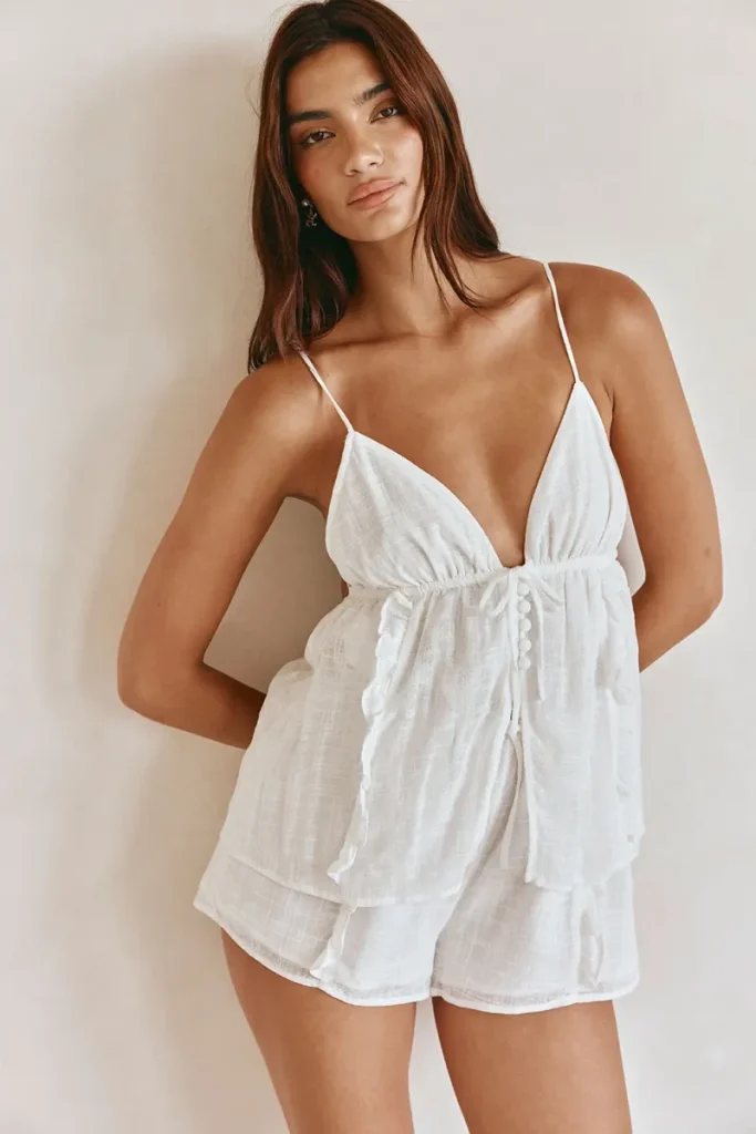 White Platform Playsuit
