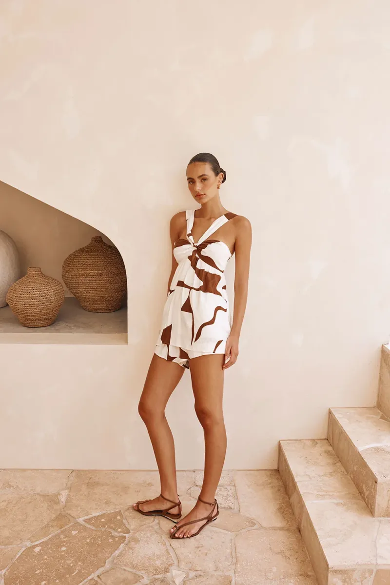Chocolate Cutout Playsuit - Image 4