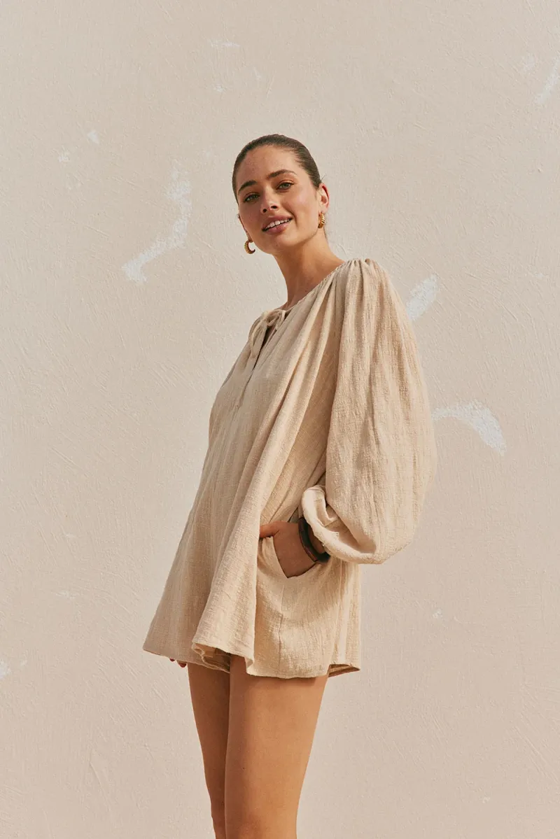 Tan Cutout Playsuit - Image 4