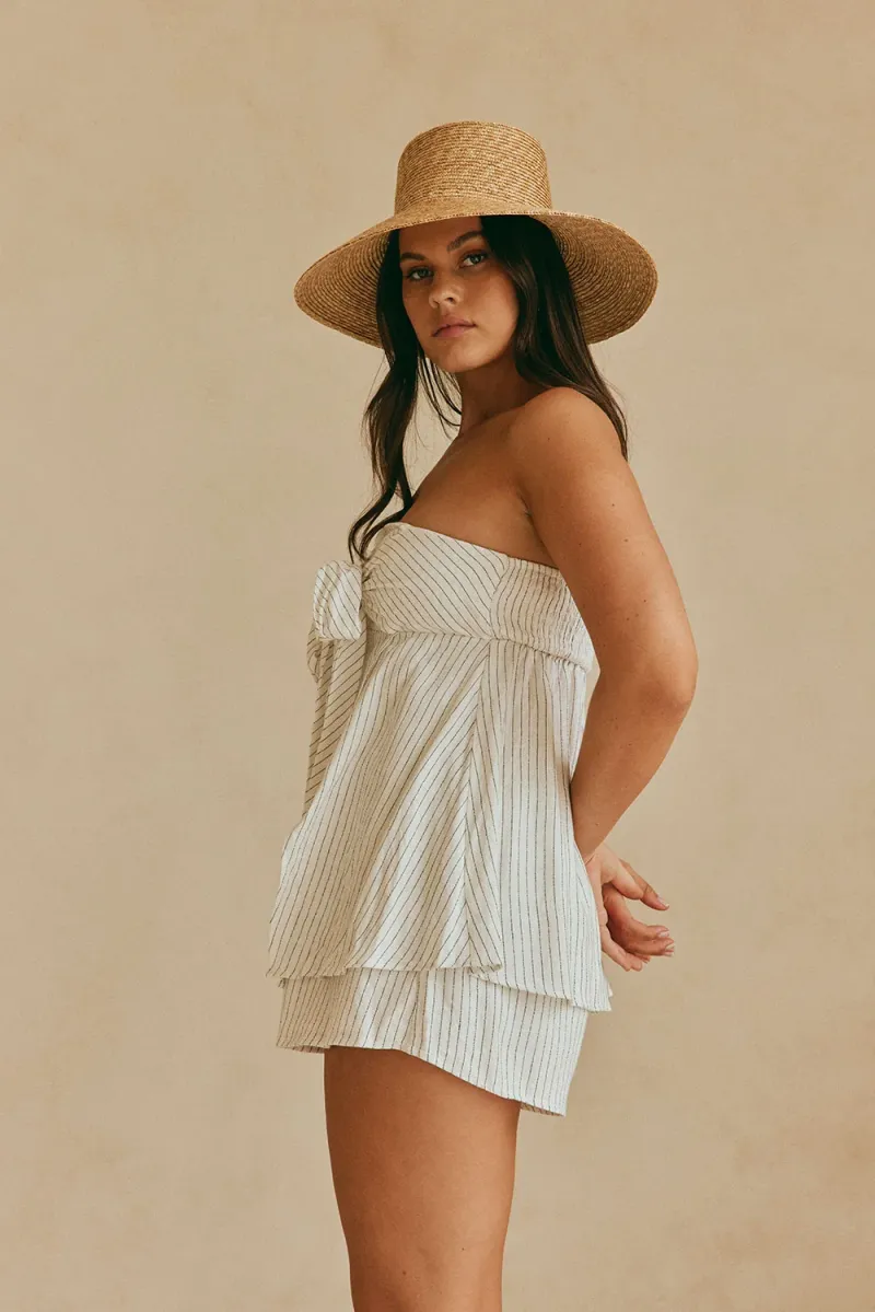 White Strapless Playsuit - Image 5
