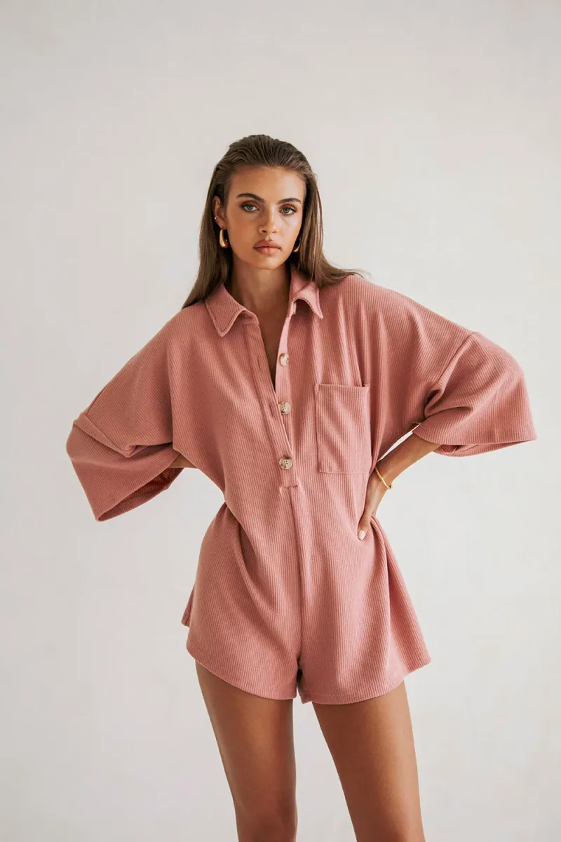 Pink Relaxed Playsuit - Image 2