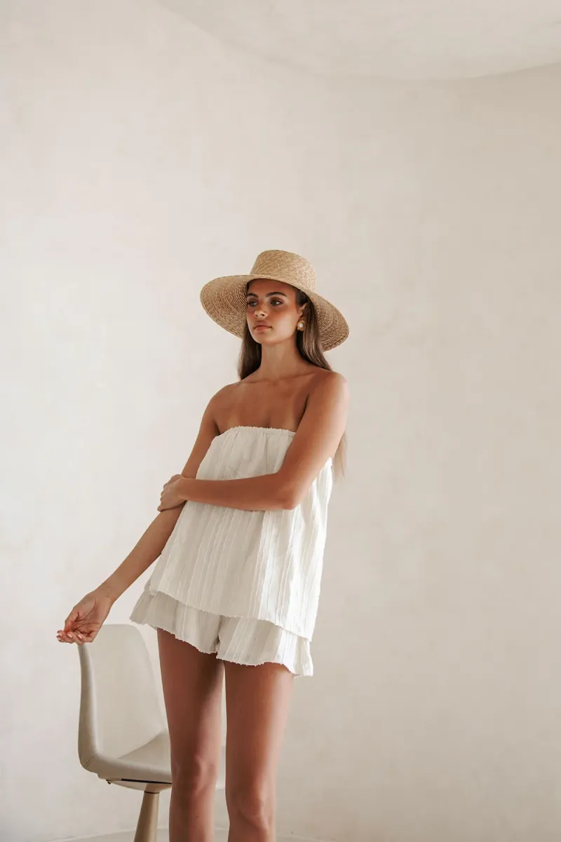 Cream Strapless Playsuit - Image 4