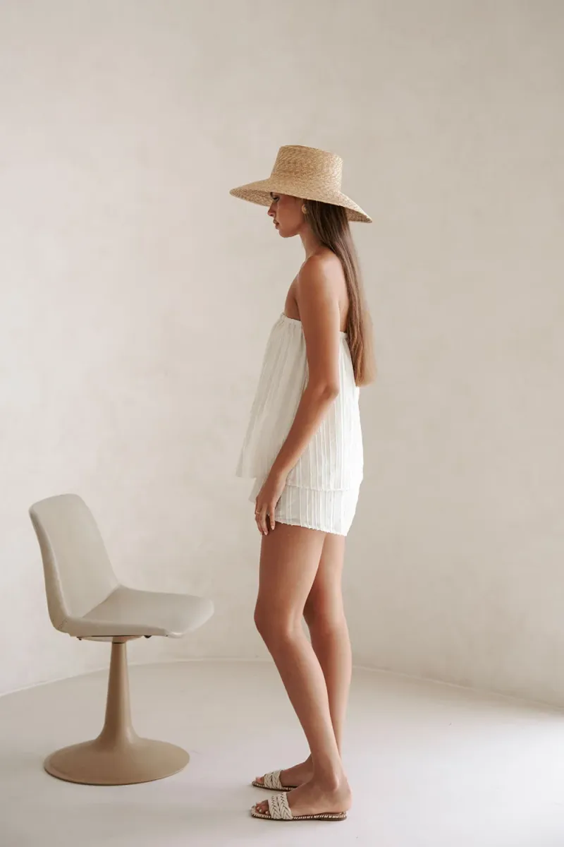 Cream Strapless Playsuit - Image 5