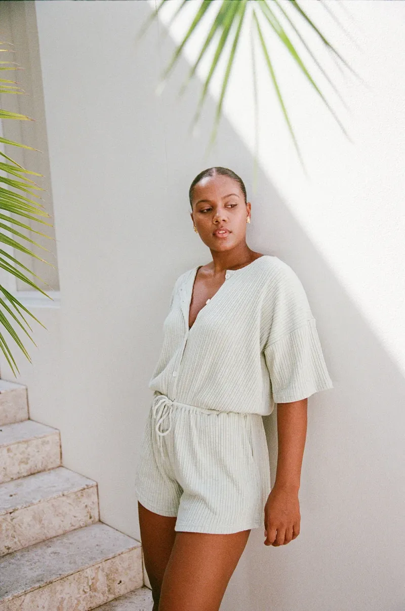 Sage Button-Front Playsuit - Image 4