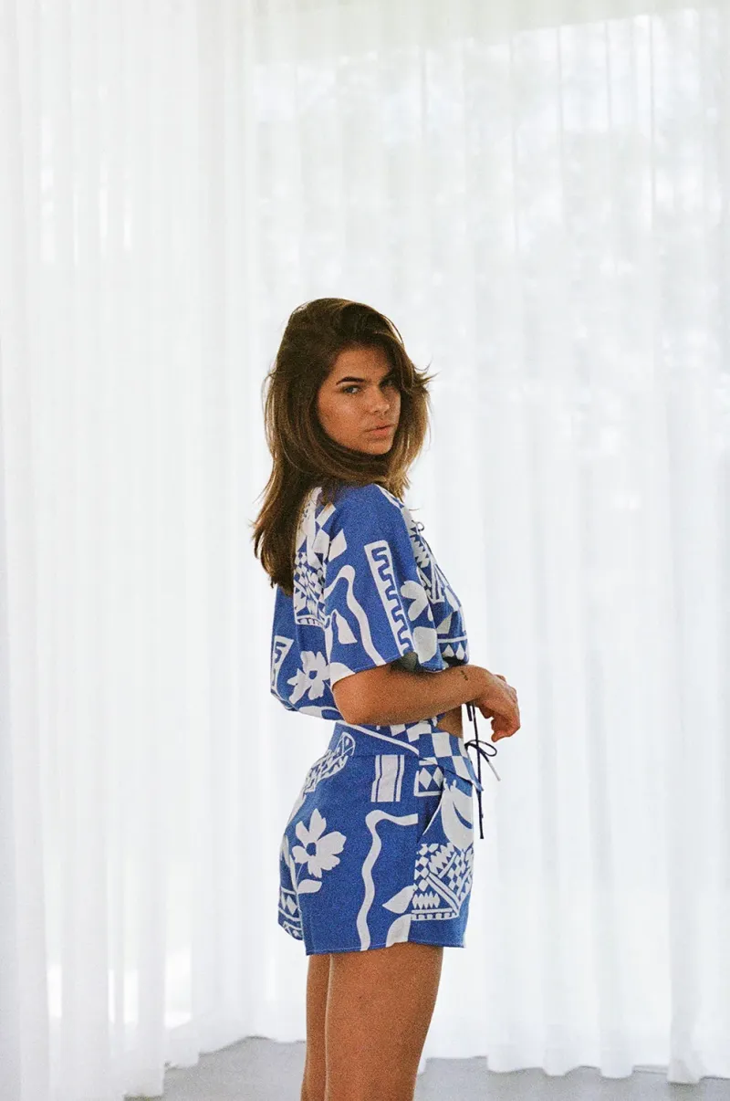 Blue Cutout Playsuit - Image 3