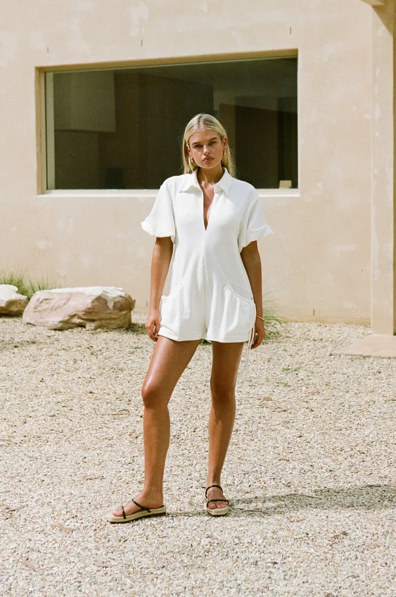 White Knit Playsuit - Image 5