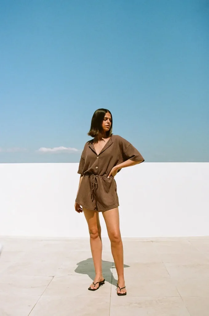 Chocolate Waffle Knit Playsuit