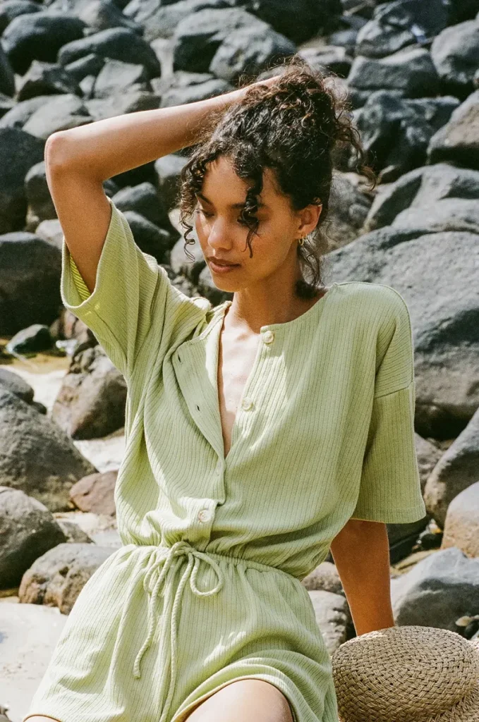 Lime Knit Playsuit