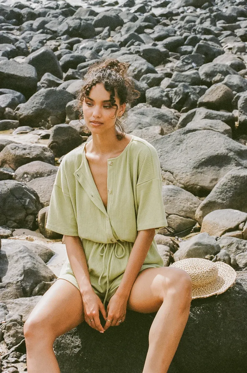 Lime Knit Playsuit - Image 5