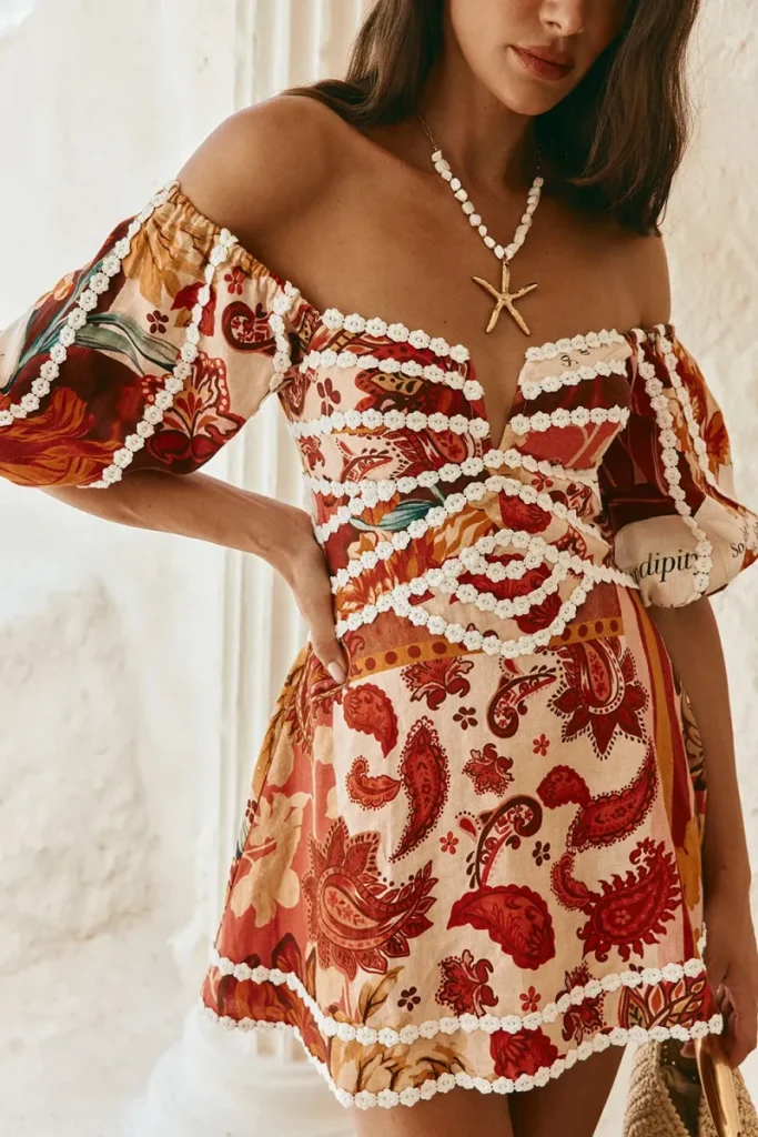 Red Off-Shoulder Dress