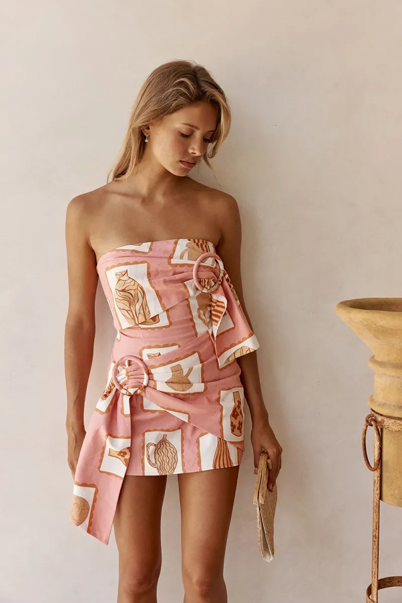 Pink Strapless Dress