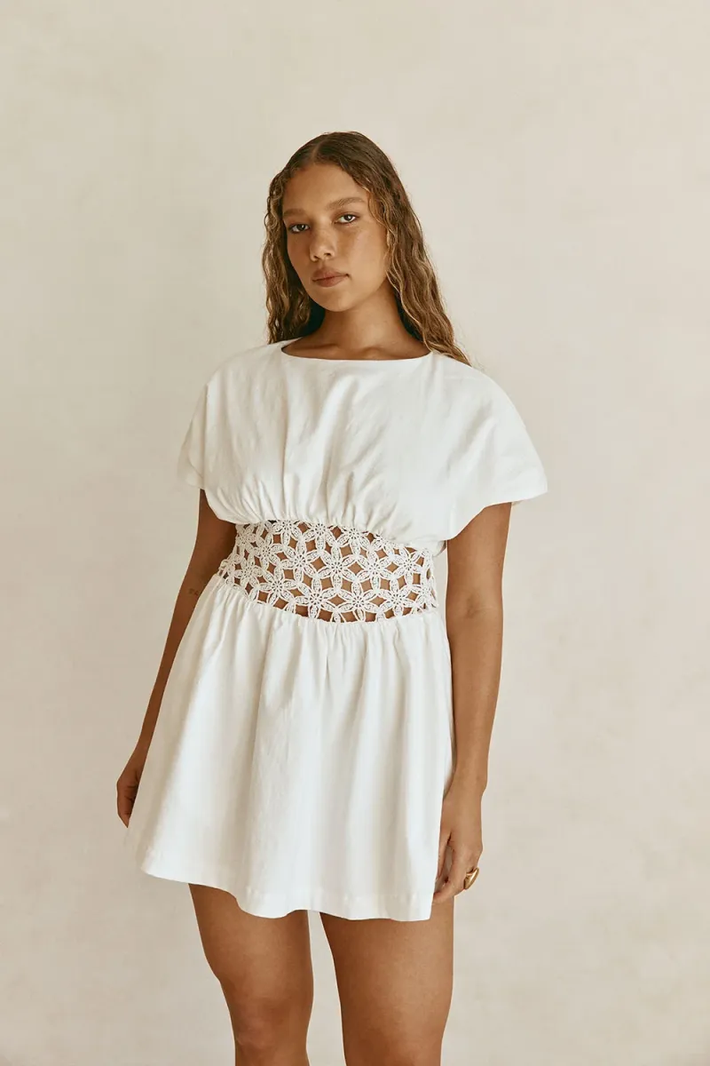 White Crochet Dress - Image 2
