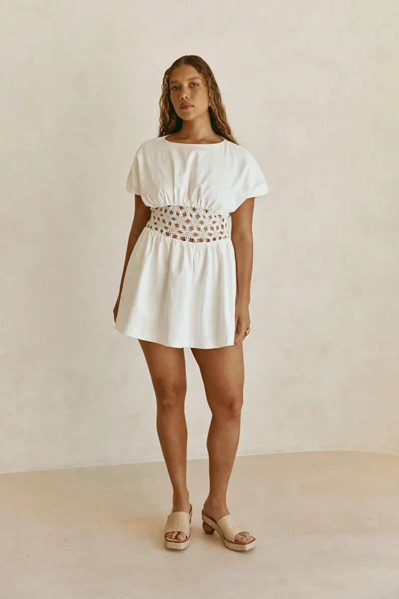 White Crochet Dress - Image 3