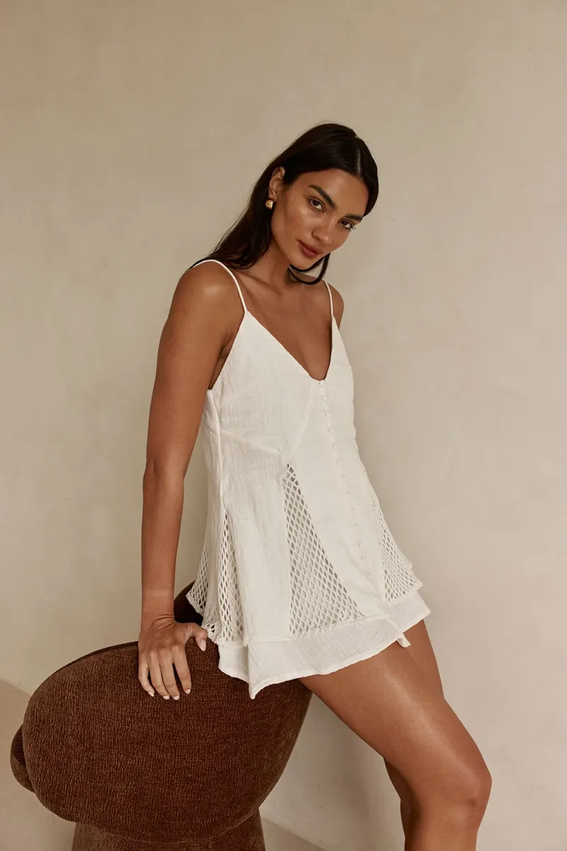 White Mesh Dress - Image 4
