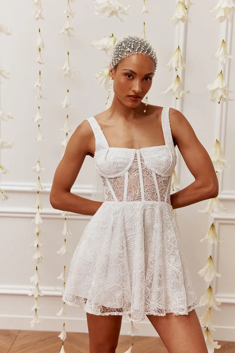 White Wide-Strap Dress - Image 2