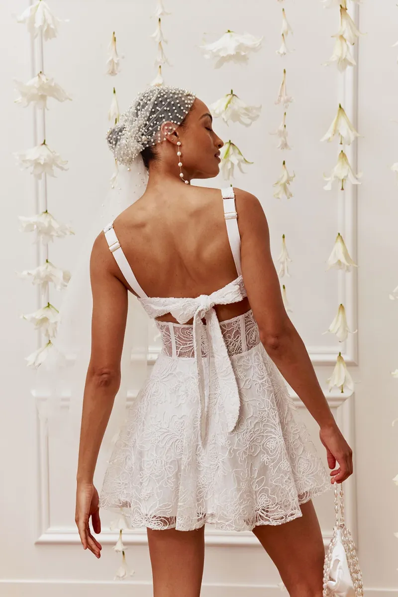 White Wide-Strap Dress - Image 3
