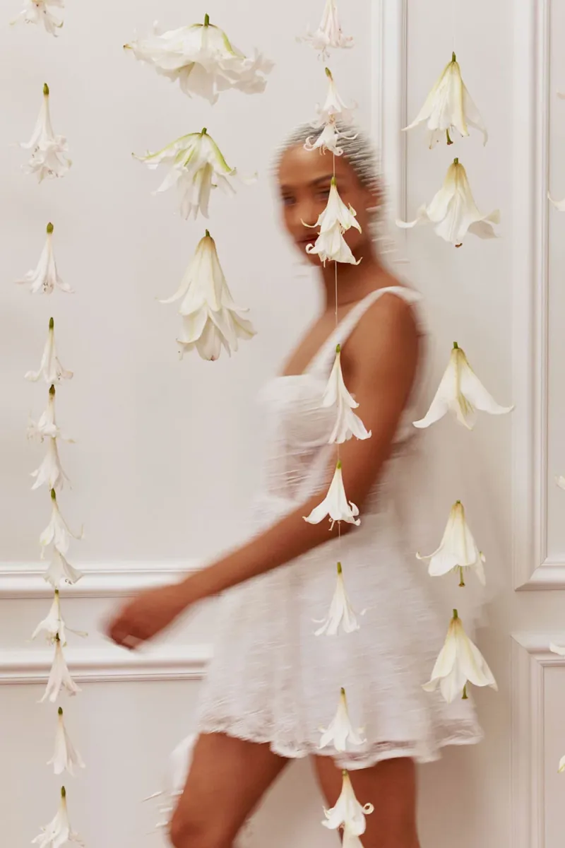White Wide-Strap Dress - Image 5