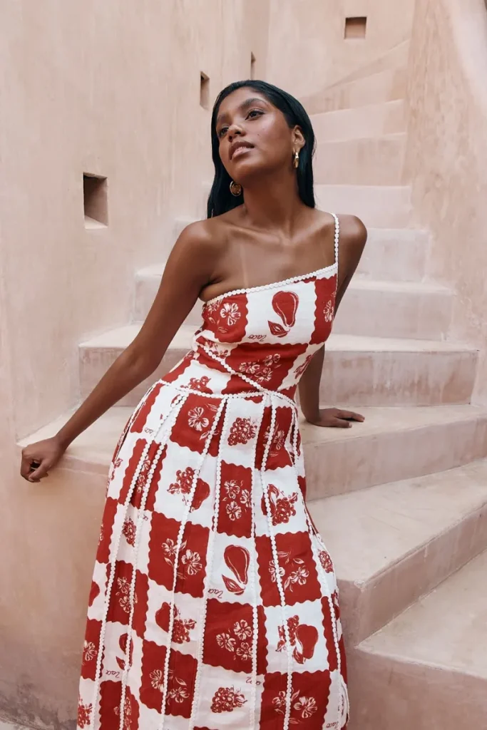 Red Linen Dress
