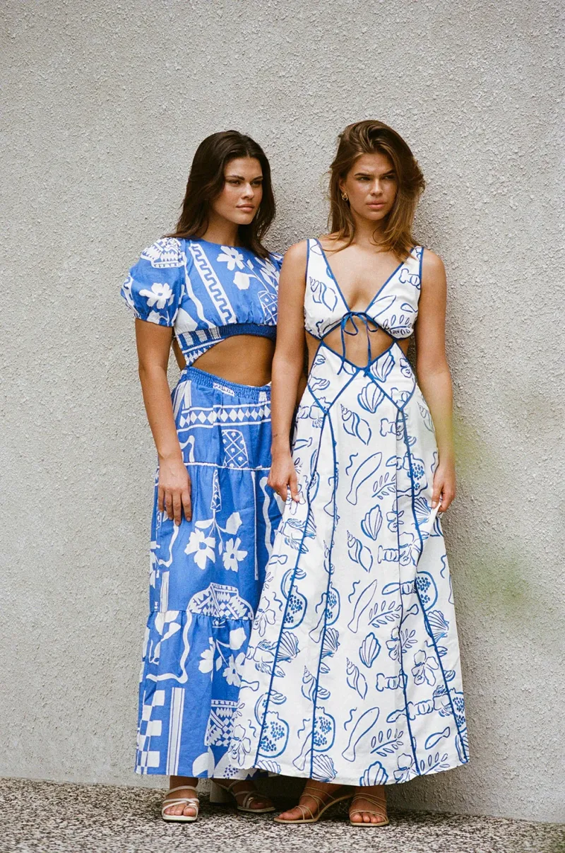 Blue Linen Dress - Image 2