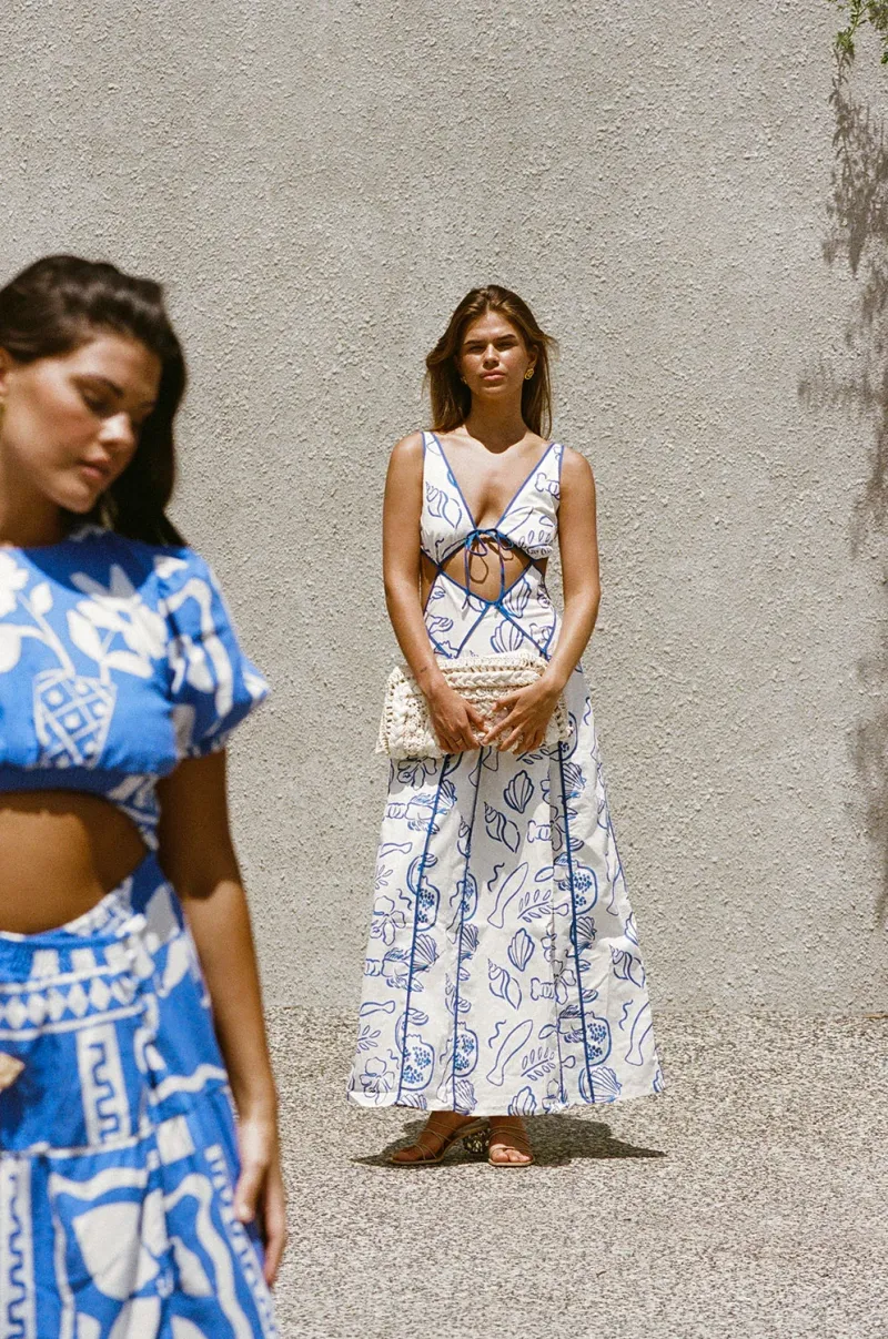 Blue Linen Dress - Image 4