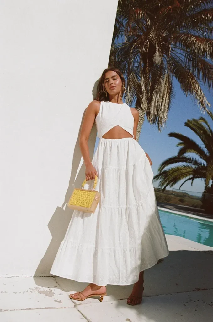 White Tiered Dress