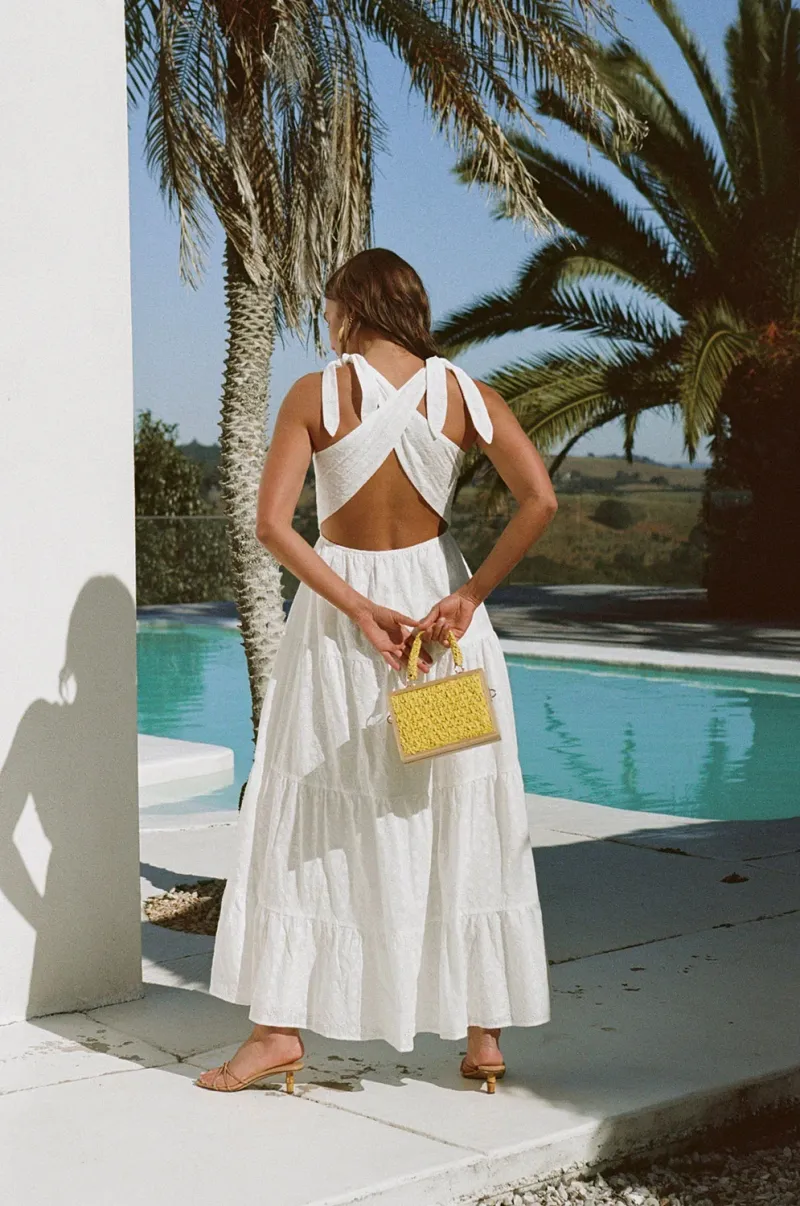 White Tiered Dress - Image 3