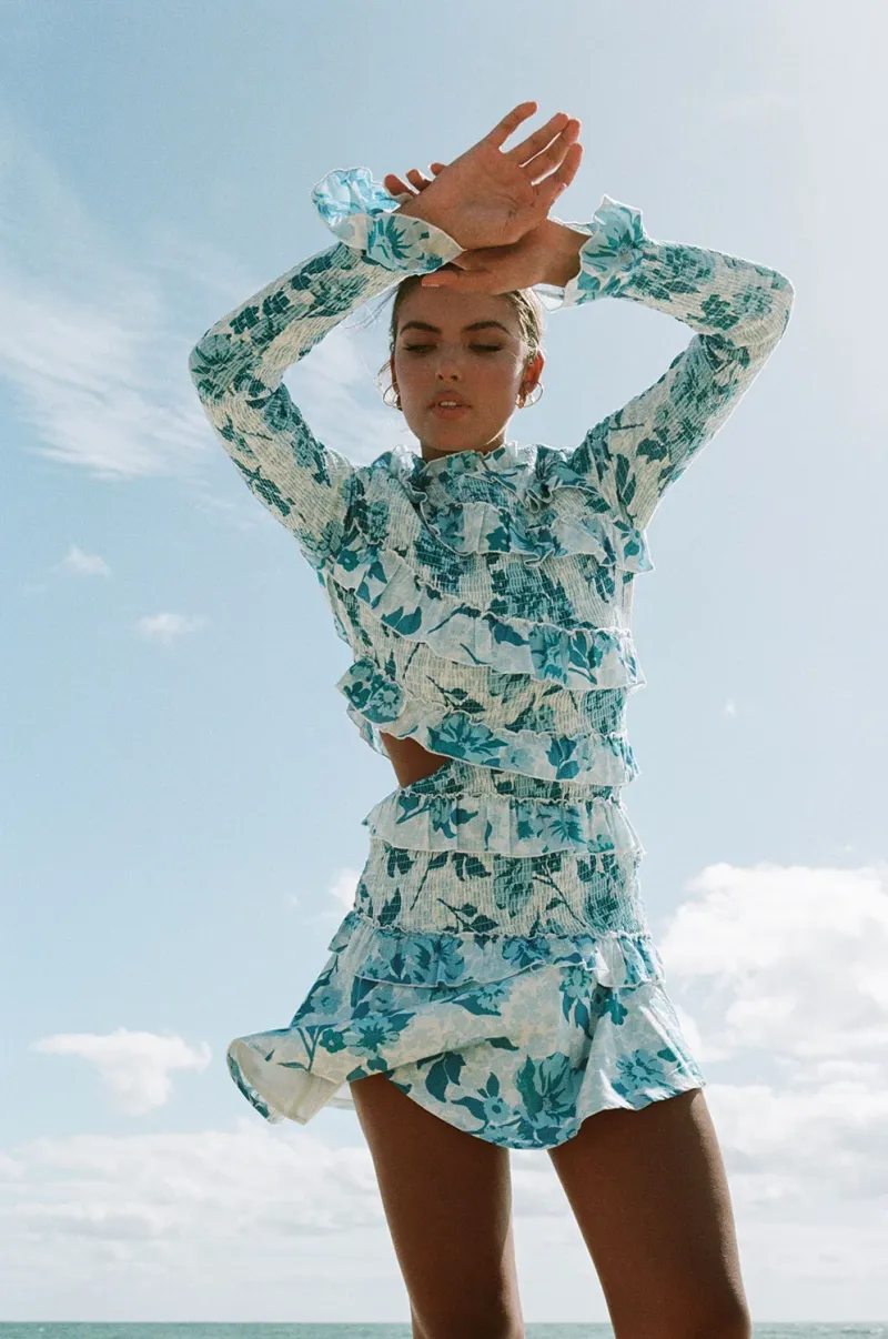 Blue Cutout Dress