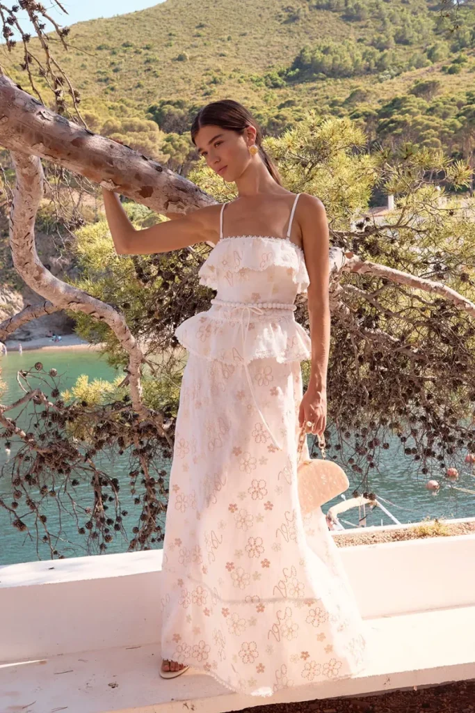 White Ruffled Dress