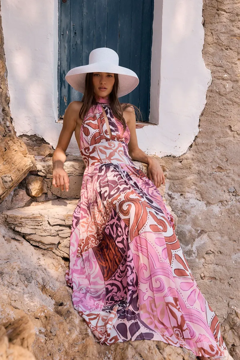 Pink Chiffon Dress - Image 3
