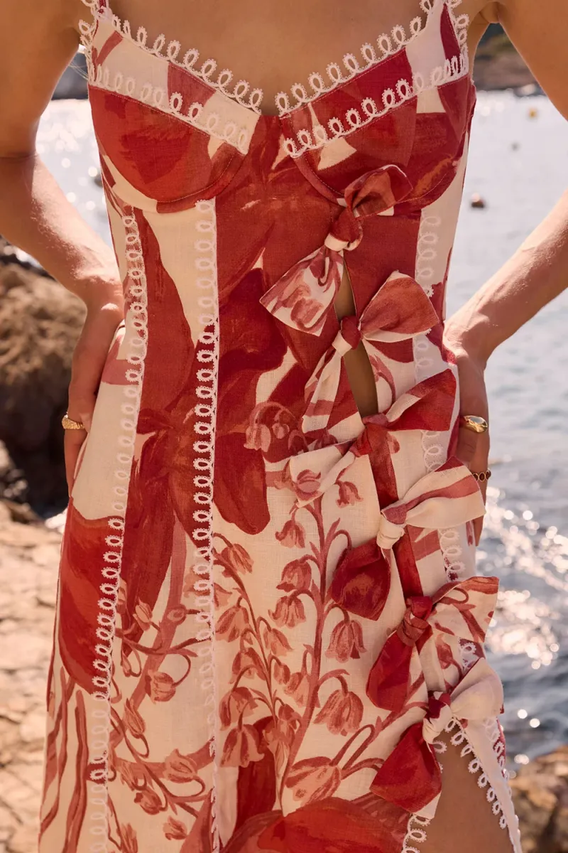 Red Thin-Strap Dress - Image 3