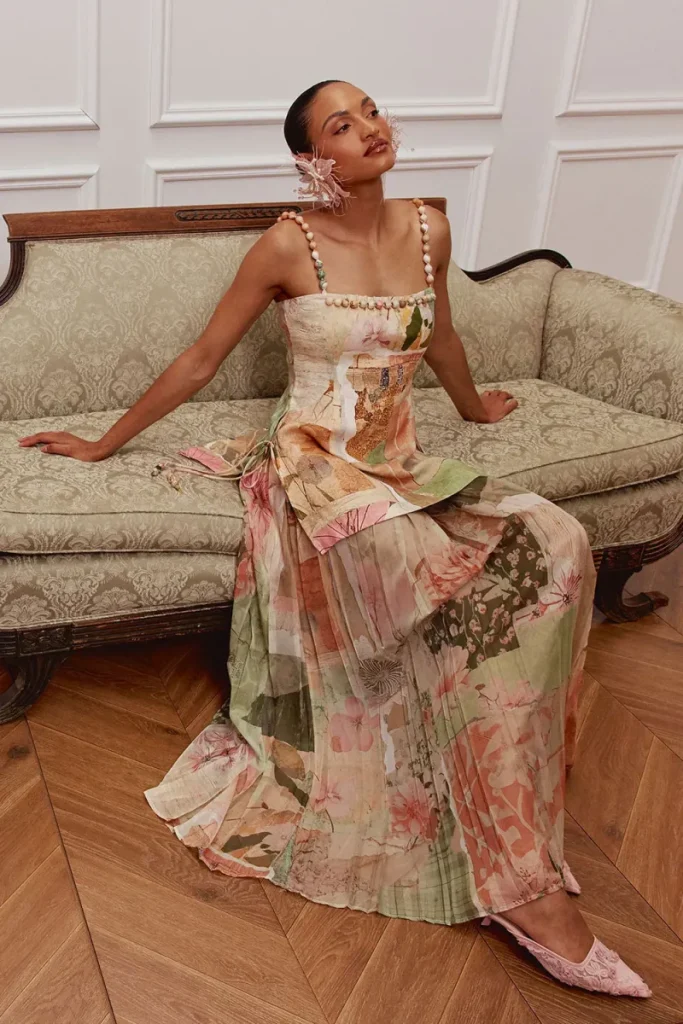 Green Pleated Dress