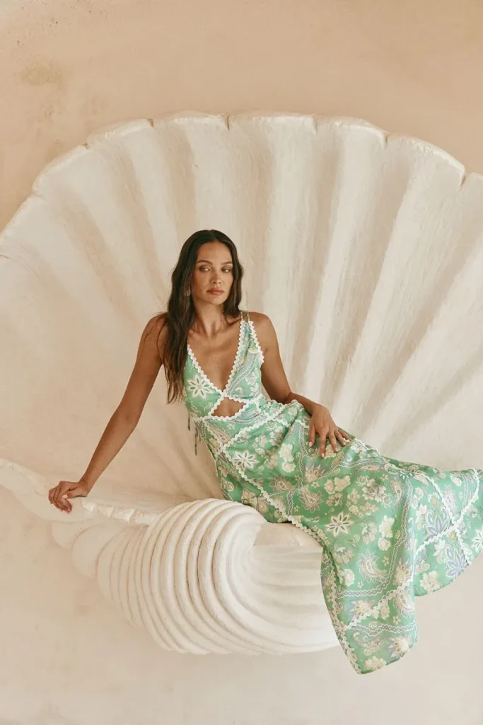 Green Cutout Dress