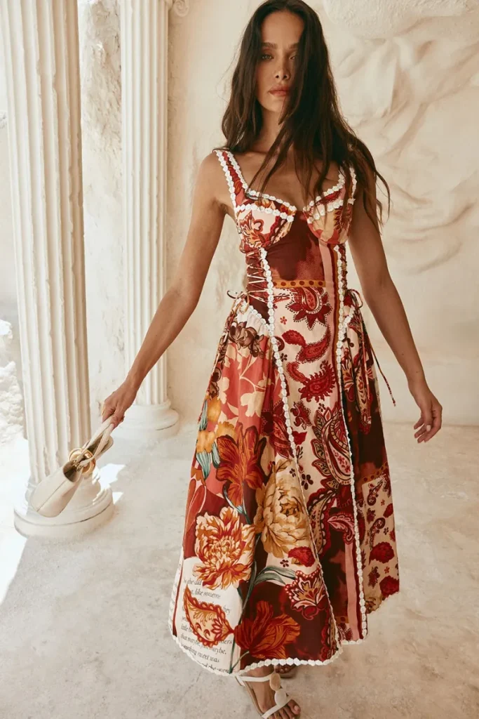 Red Gathered Dress