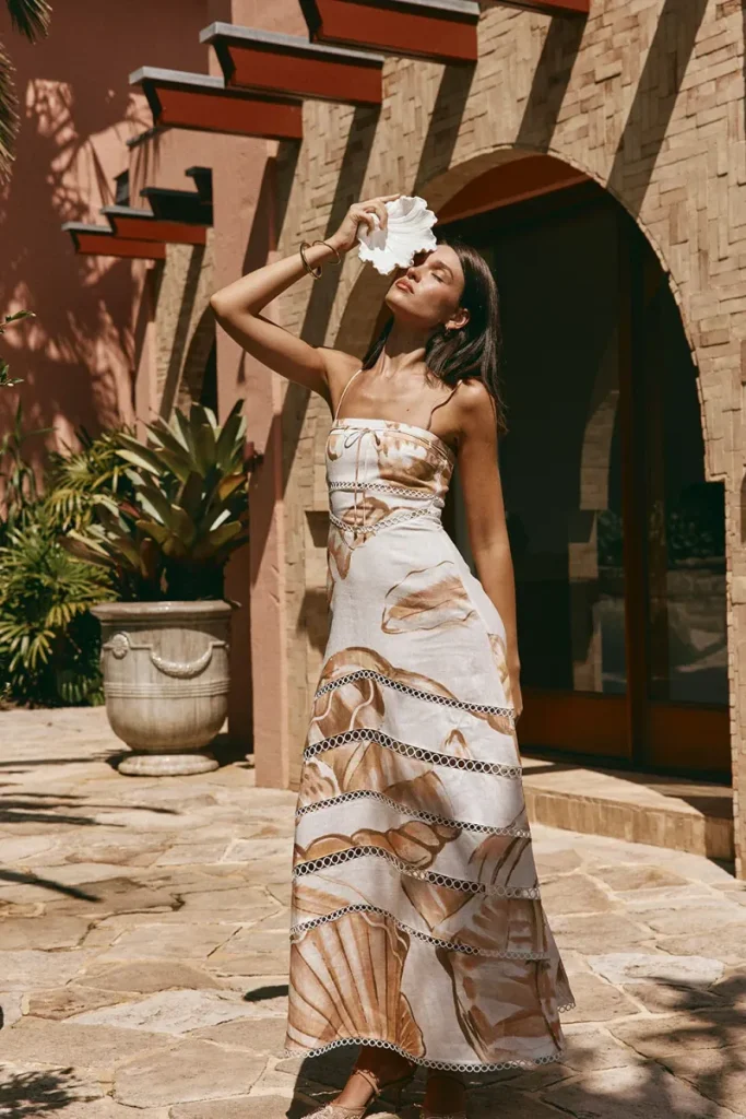 Gold Linen Dress
