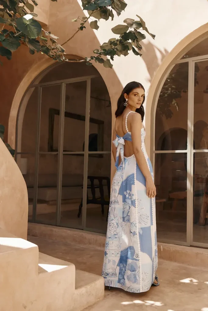 Blue Viscose Dress