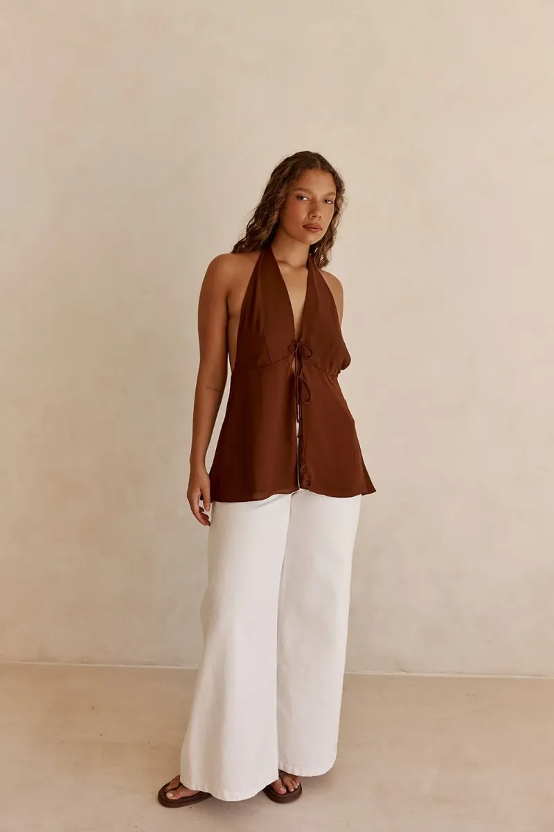 Brown Halter Top - Image 3