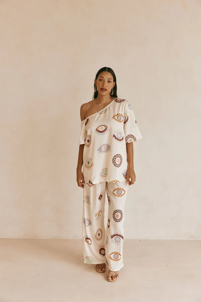 Cream Short-Sleeve Top - Image 2