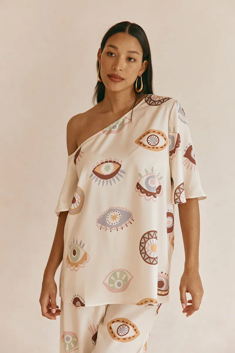 Cream Short-Sleeve Top - Image 5