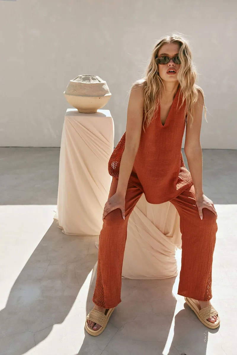 Orange Mesh Top - Image 3