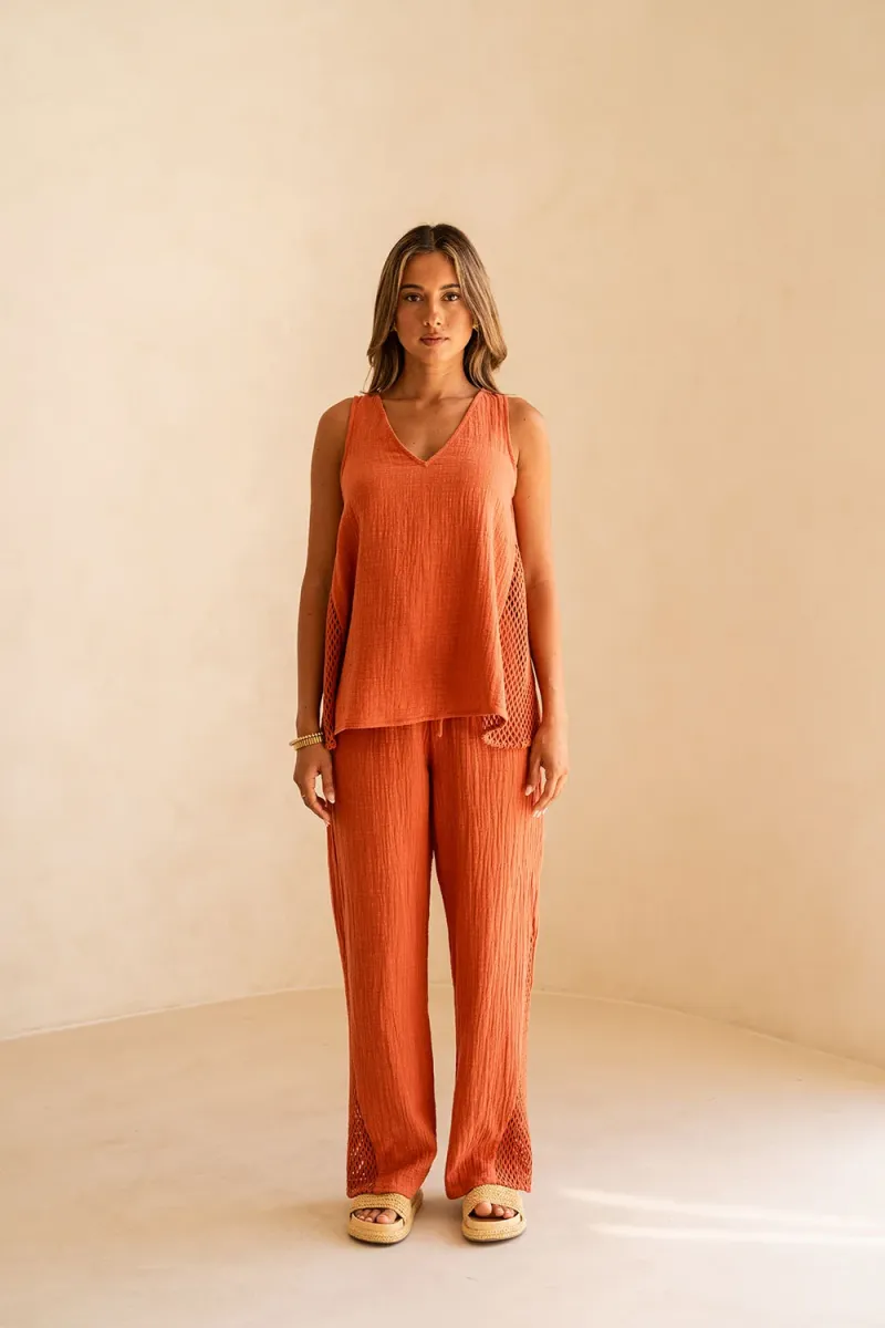 Orange Mesh Top - Image 4