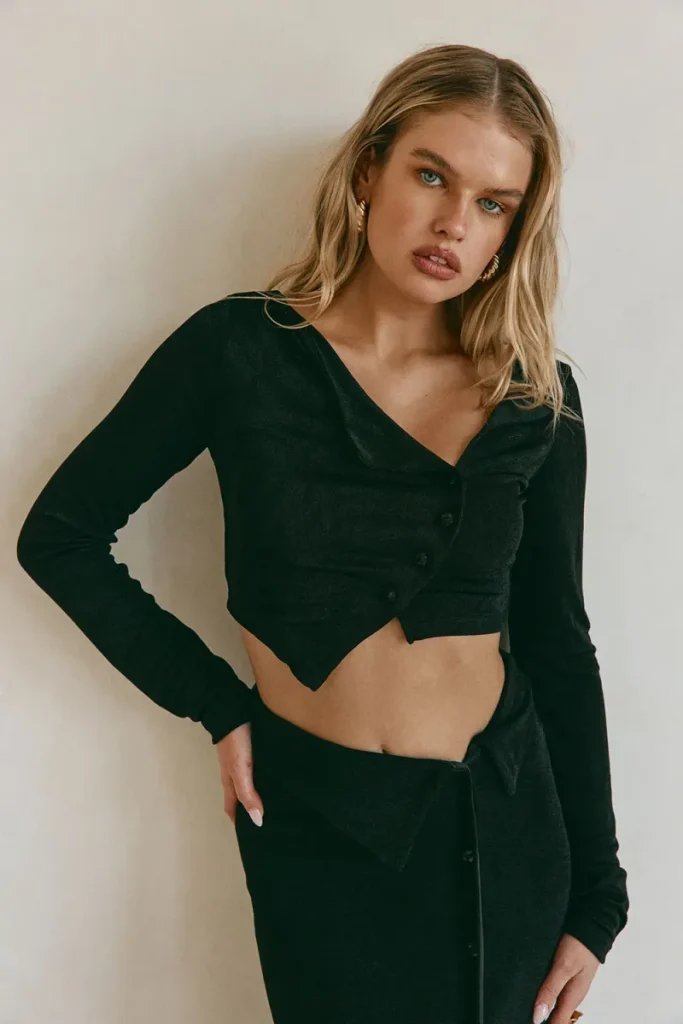 Black Wrap Top